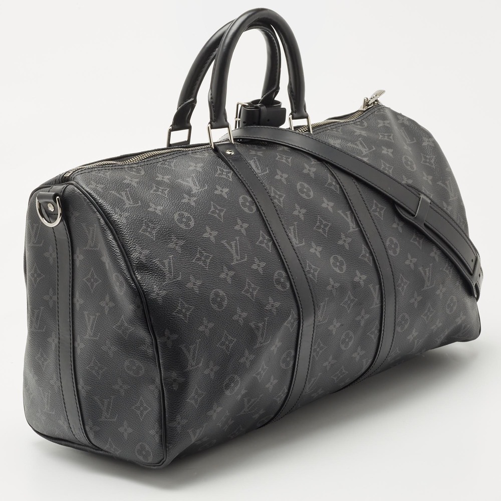 LOUIS VUITTON Monogram Eclipse Canvas Keepall Bandoulire 45 - Picture 3 of 8